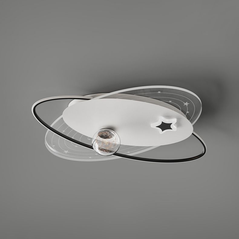 Assunzione moderna a filo in stile moderno a 4 luci a 4 luci in finitura nera