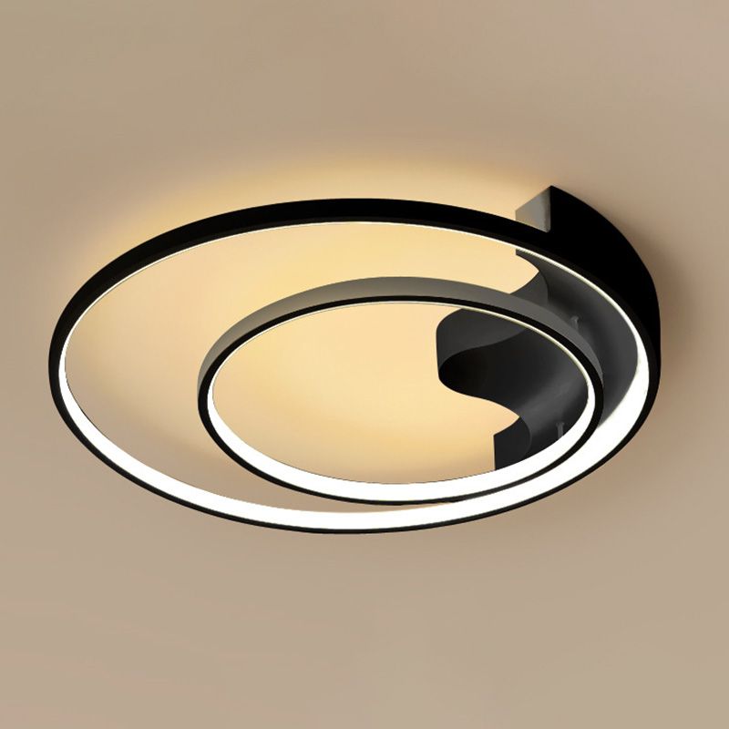 Lusvormige inbouwminimalistische metalen LED-plafondlamp voor slaapkamer
