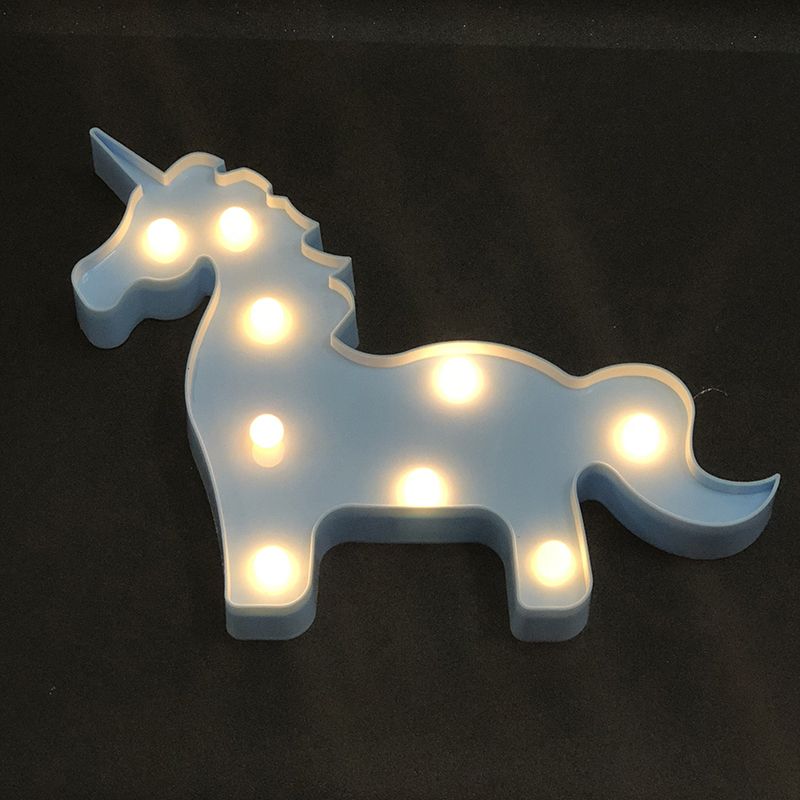 Unicorn Shade Nightstand Lighting Simple Plastic Baby Bedroom LED Wall Lamp