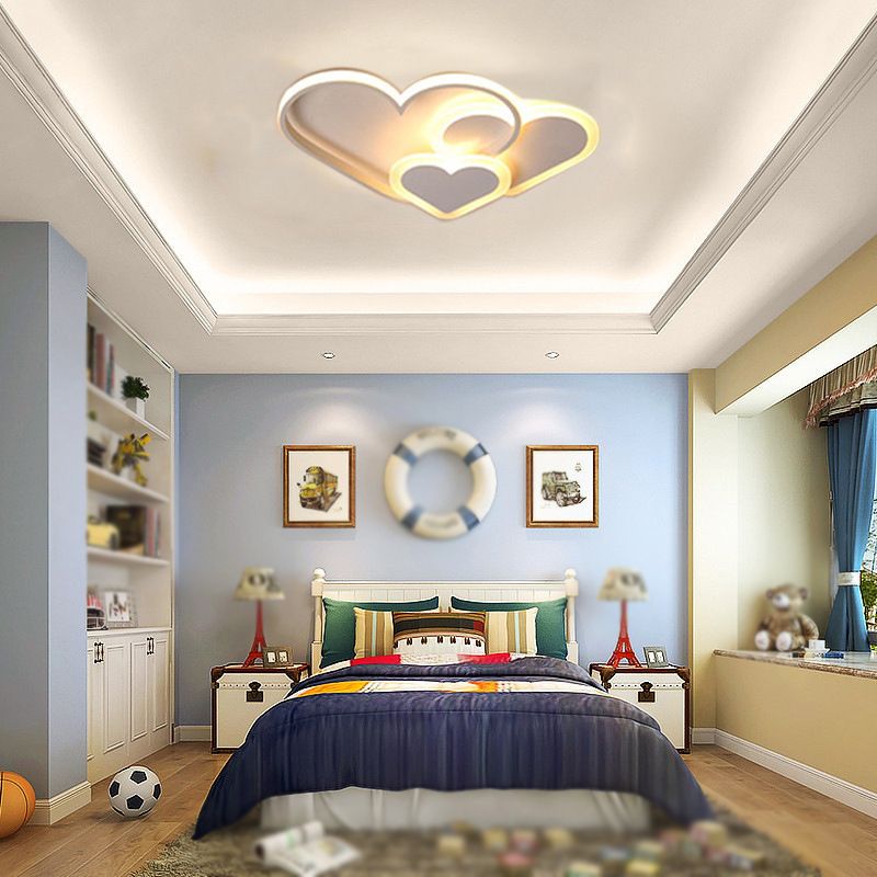 Cartoon Flush Mount LED Light Children's Bedroom Ceiling Light Fixture