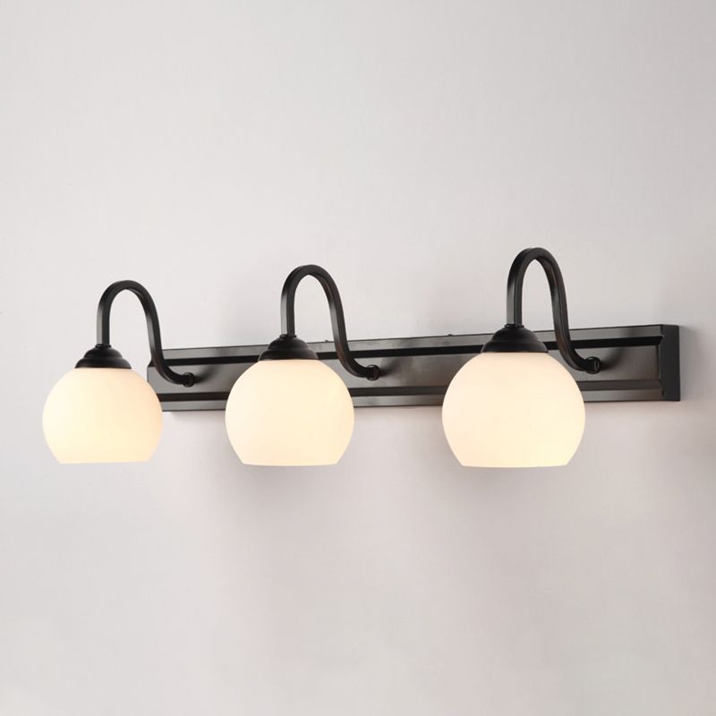 Simplicità vintage Global Vanity Sconce Lights Milk Glass Wall Monte Funtura per bagno