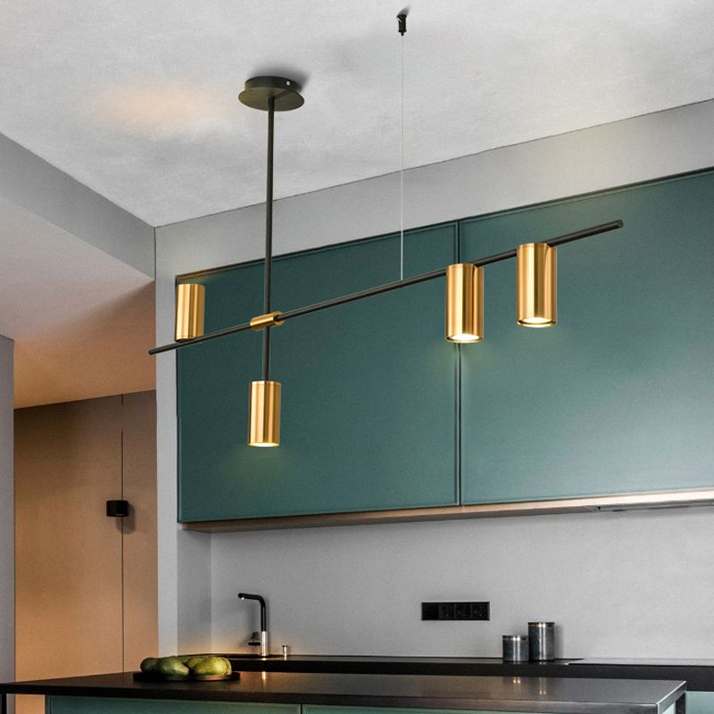 Modern Cylinder Island Lighting Fixtures Metal Pendant Lighting