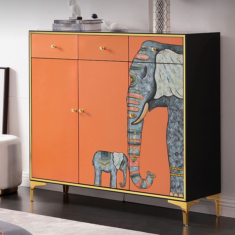 Modernism Horizontal Combo Dresser Wood Storage Dresser for Home