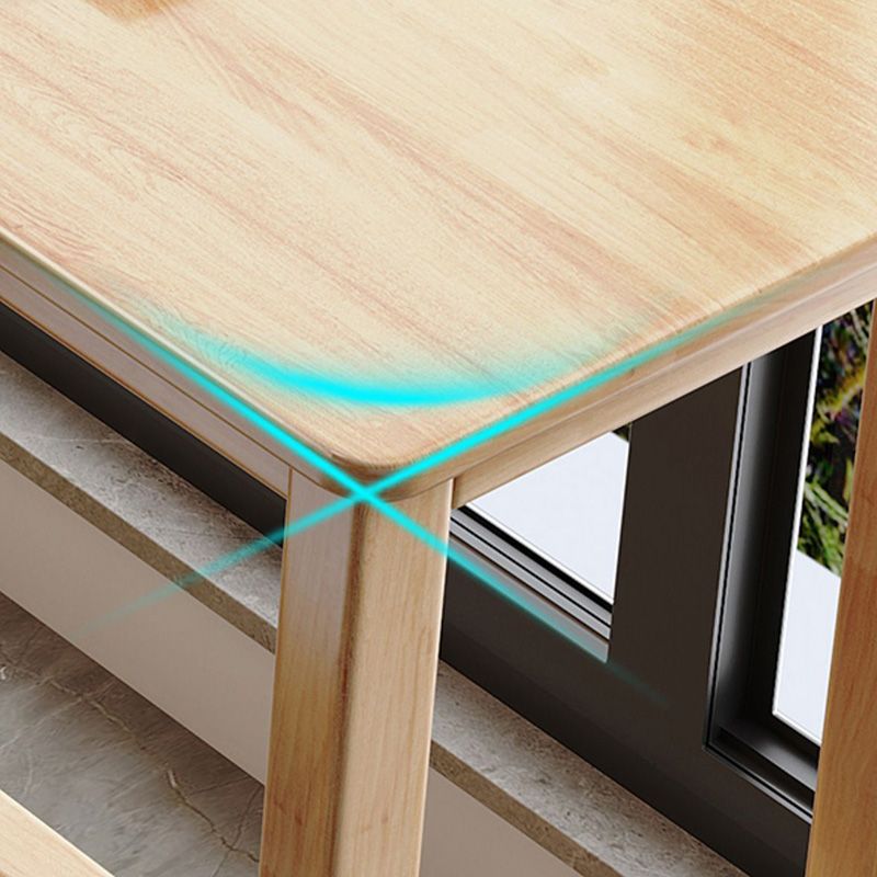 Contemporary Bar Dining Table Indoor Rectangle Wood Counter Table