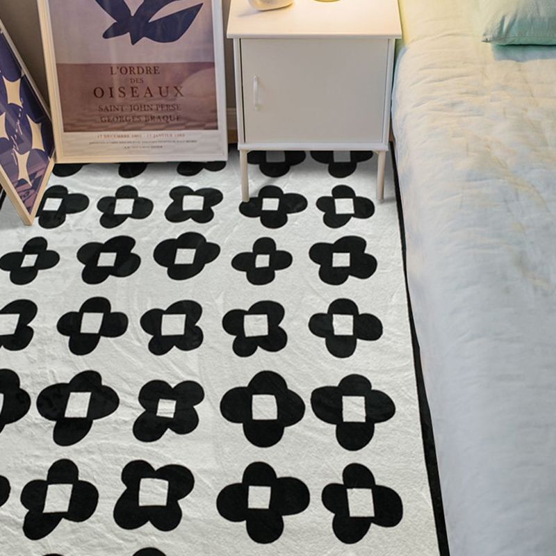 Modern Style Flowers Soft Rug Rectangle Loom Rug for Bedroom