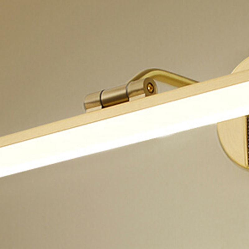 Metal Linear Shape Wall Light Modern Style 1 Light Mirror Wall Mount Light