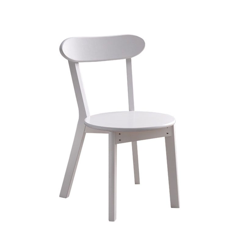 Contemporary Style Open Back Chairs Wood Kitchen Armless Chair