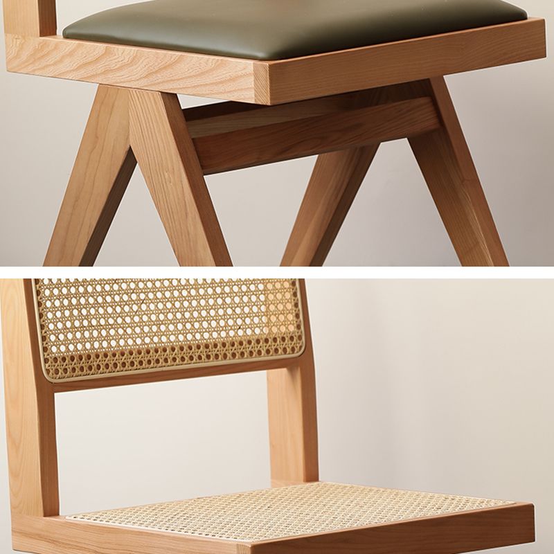 Traditional Dining Chair Wooden Open Back Side Chair for Home