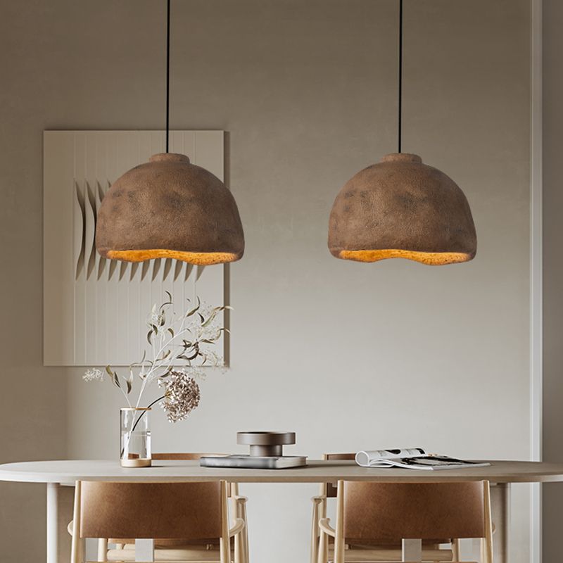 Plastic Bowl Shade Hanging Lights Modern Style 1 Head Hanging Mount Montage voor restaurant