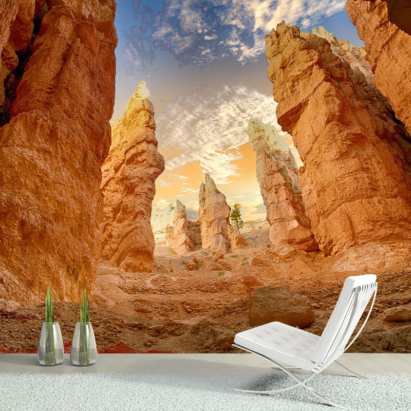 Canyon Photography Pattern Mildew Wall Mural Horizontalt for Living Room