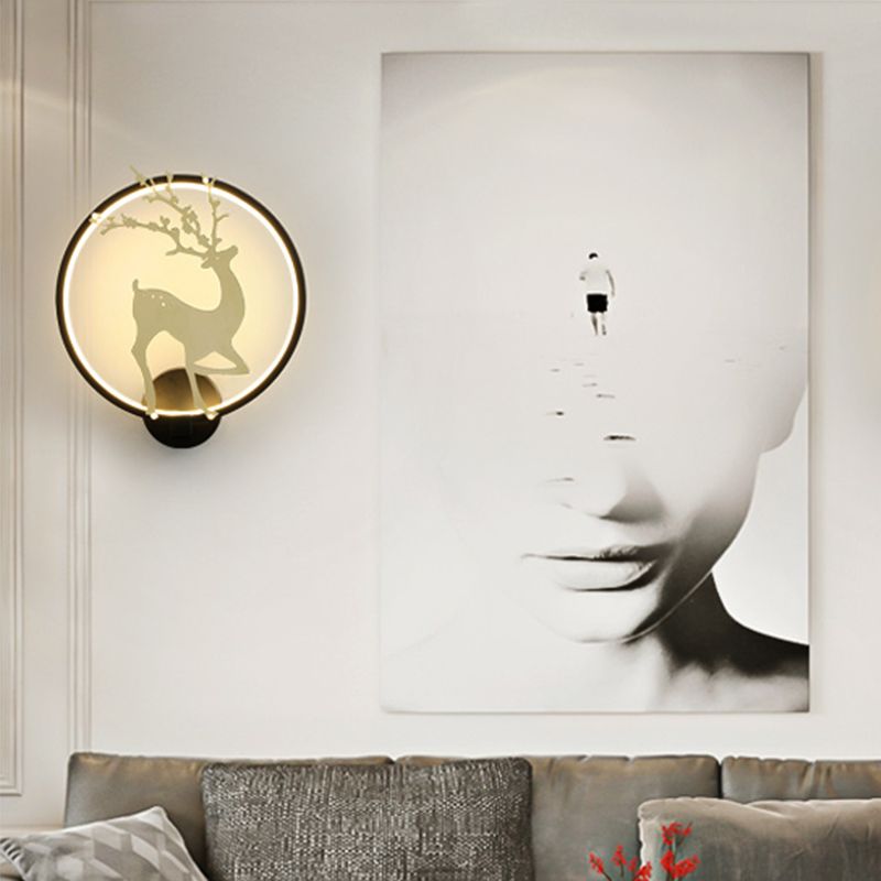 Idées d'éclairage de montage mural LED Murd LED Moup LED Black / Blanc Contemporain Black / White