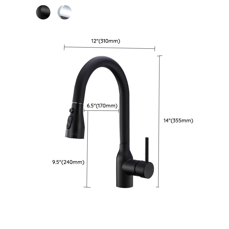Standard Kitchen Faucet High Arc Swivel Spout with Single Handle