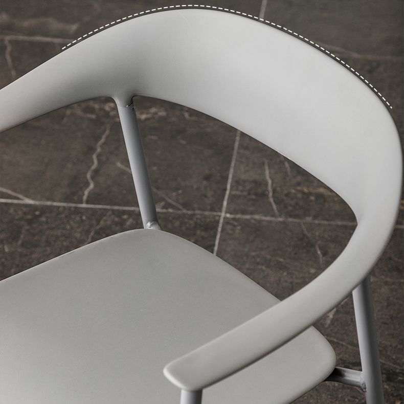 Contemporary Style Dining Chairs Arm Chairs with Metal Legs for Home