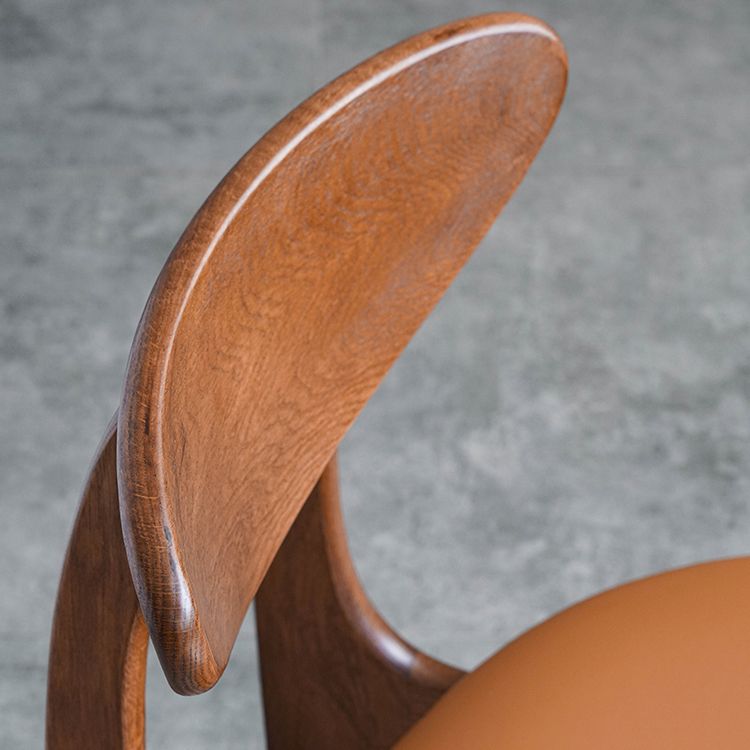 Silla lateral de comedor de madera de estilo escandinavo, sillas laterales de comedor con respaldo abierto para uso doméstico
