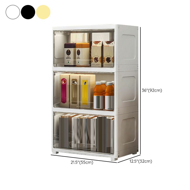 5-Door Storage Cabinet Contemporary Plastic Wardrobe Armoire