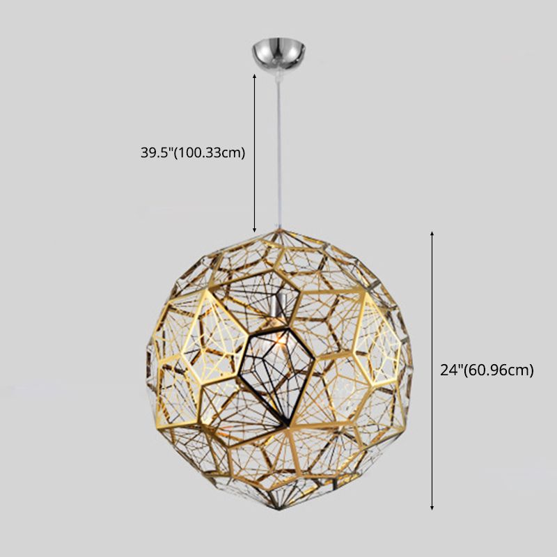 1-Light Metal Suspended Lighting Fixture Contemporary Pendant Light Kit for Dining Room