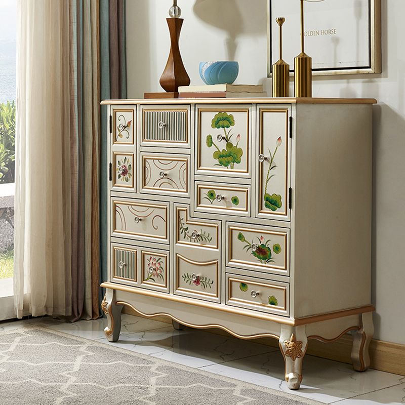 American Traditional Combo Dresser Wood Storage Chest for Bedroom