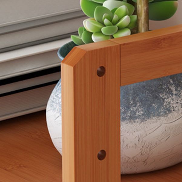 Bamboo Contemporary Bookshelf Etagere Shelf Bookcase with Shelves