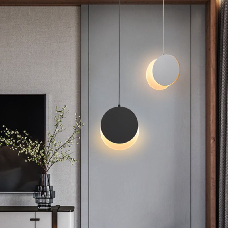 LED Contemporary Suspension Pendant Metal Hanging Pendant Lights for Bedroom