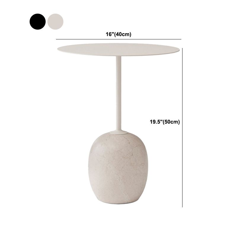 Pedestal Round Side Table Mid-Century Metal Sofa Corner Table