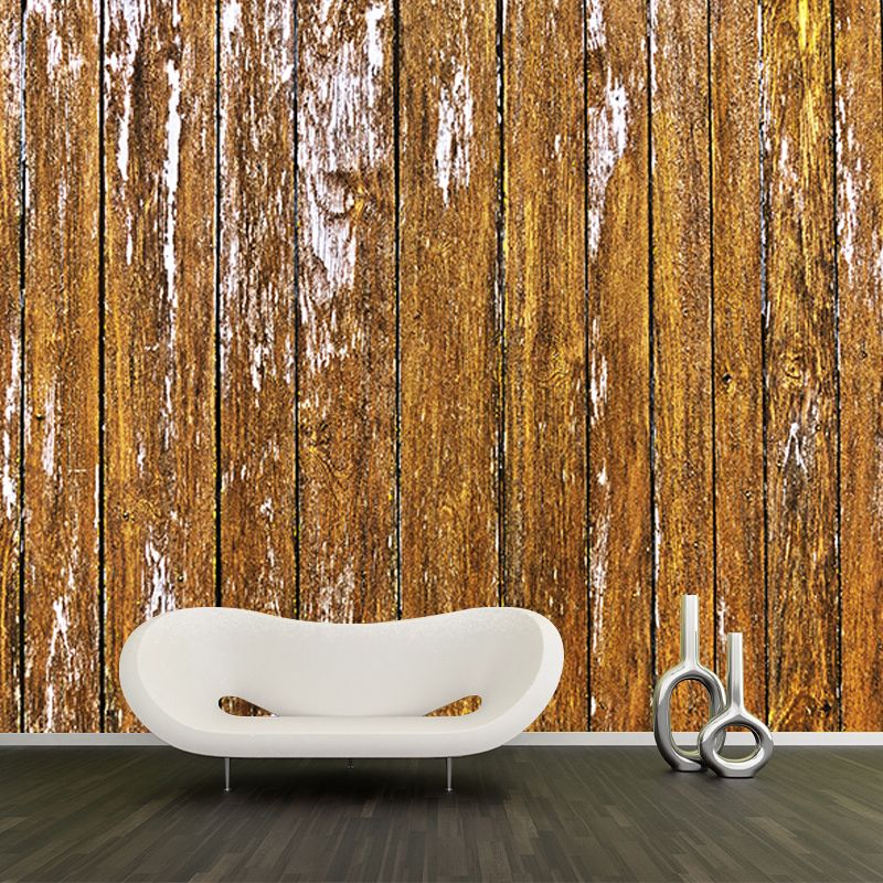 Customized Wood Texture Wall Mural Industrial Style Mildew Resistant for Bathroom