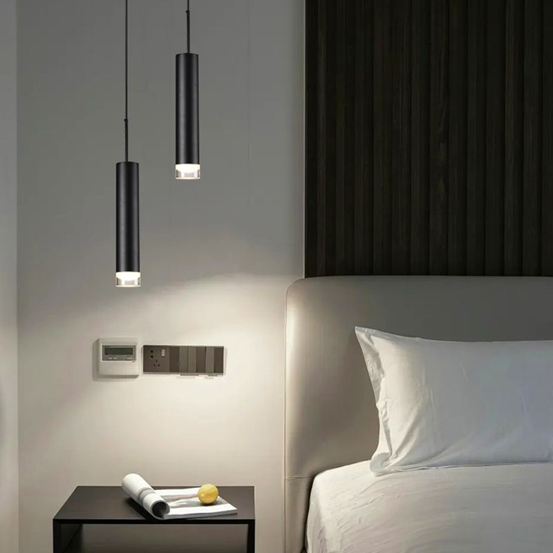 Zeitgenössischer Stil Zylinderform Pendelleuchte Metallhängeanhänger Lichter
