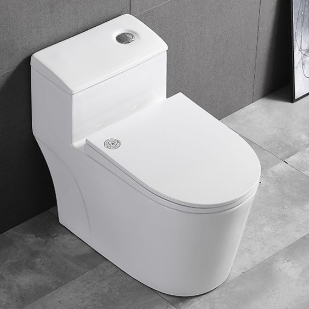 Traditional 1-Piece Toilet Bowl White Urine Toilet with Slow Close Seat for Bathroom