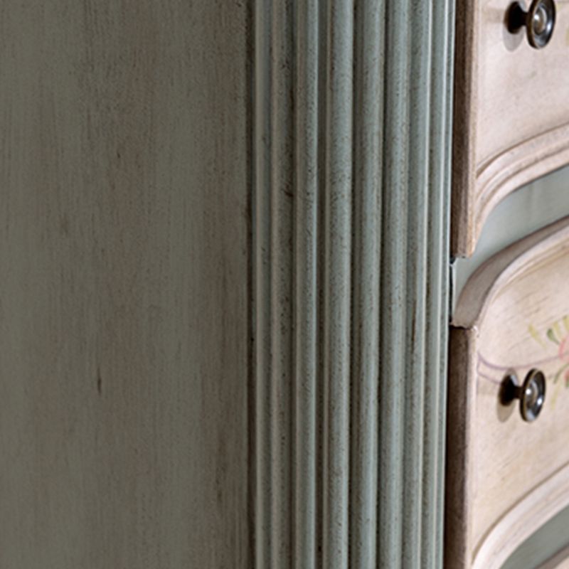 18.72-inch Width Traditional Storage Chest Solid Wood Dresser with 6 Drawers