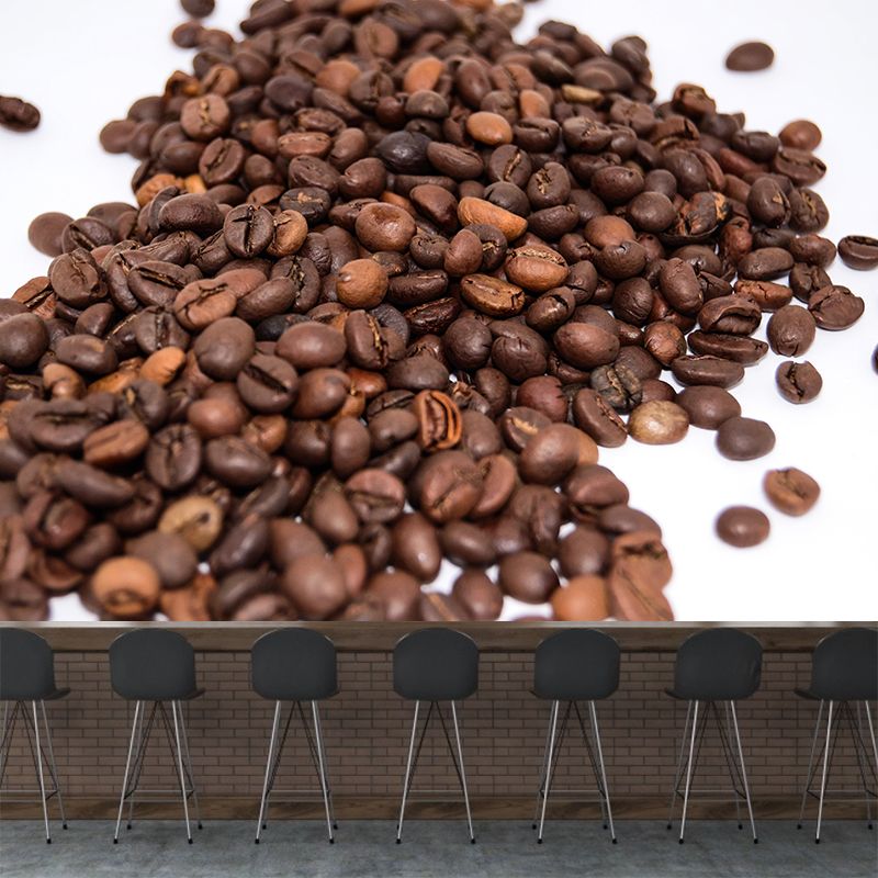 Customized Coffee Beans Mural Wallpaper Commercial Use Decorative Restaurant