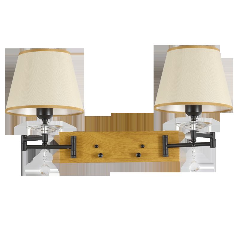 Modern Adjustable Wall Sconce Two Head Metal Wall Mounted Light Fixture for Living Room