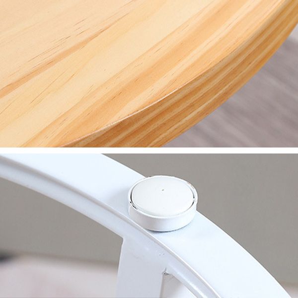 Modern Style Round Solid Wood Dining Set 1/2/3/4/5 Pieces Dining Set for Dining Areas