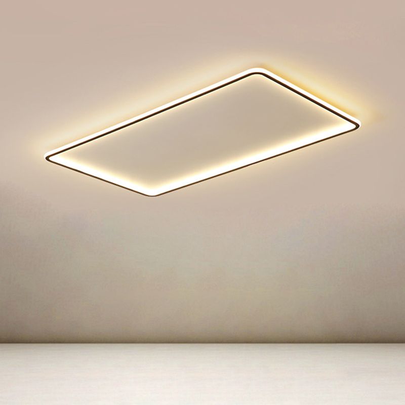 Plafonnier encastré rectangulaire avec abat - jour acrylique pour salon