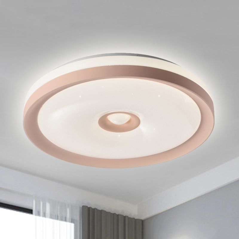 Makaron Grau/Rosa/Braun Runde Flush Licht High Penetrated Acryl LED Deckenhalterung Lampe im dritten Gang