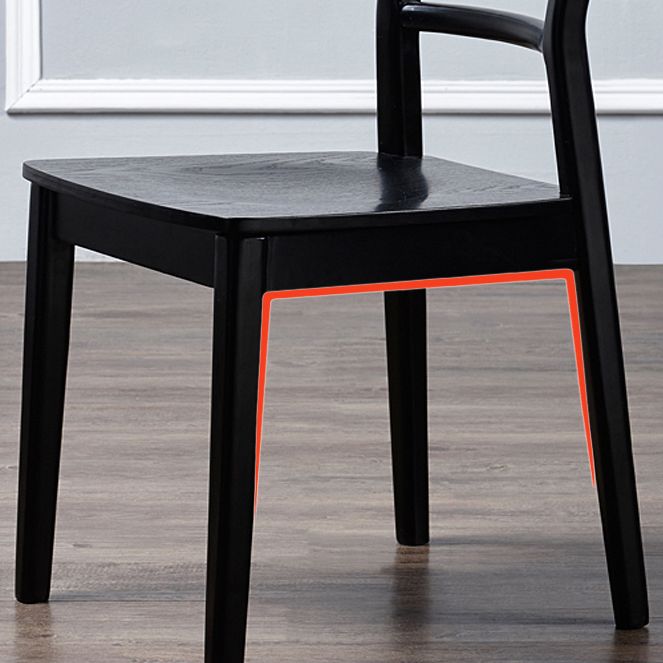 Solid Wood Industrial Style Side Chair Ladder Back Kitchen Dining Chair