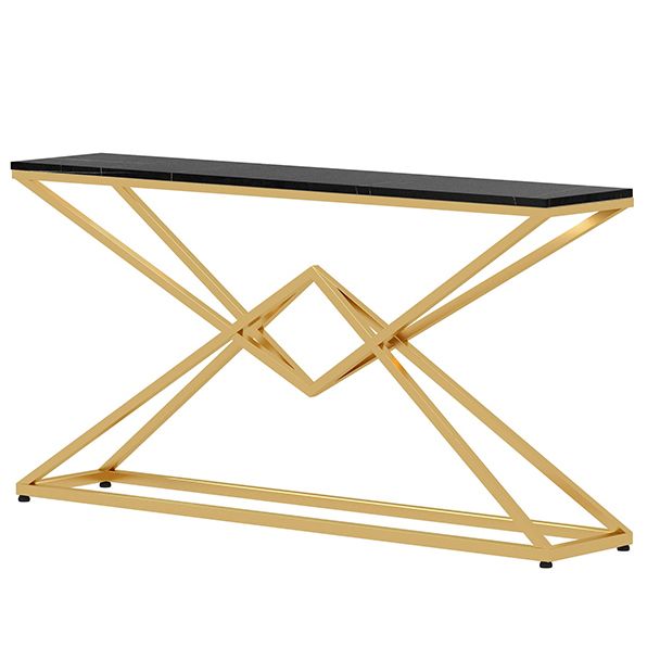Modern Rectangle Console Accent Table Antique Finish Console Sofa Table