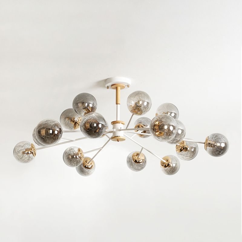 Glass Modern Chandelier Lighting Minimalistic Suspension Light for Dining Room