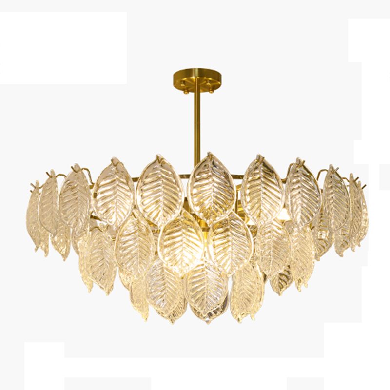 Contemporary Style Geometry Pendant Chandeliers Glass Hanging Pendant Lights in Gold