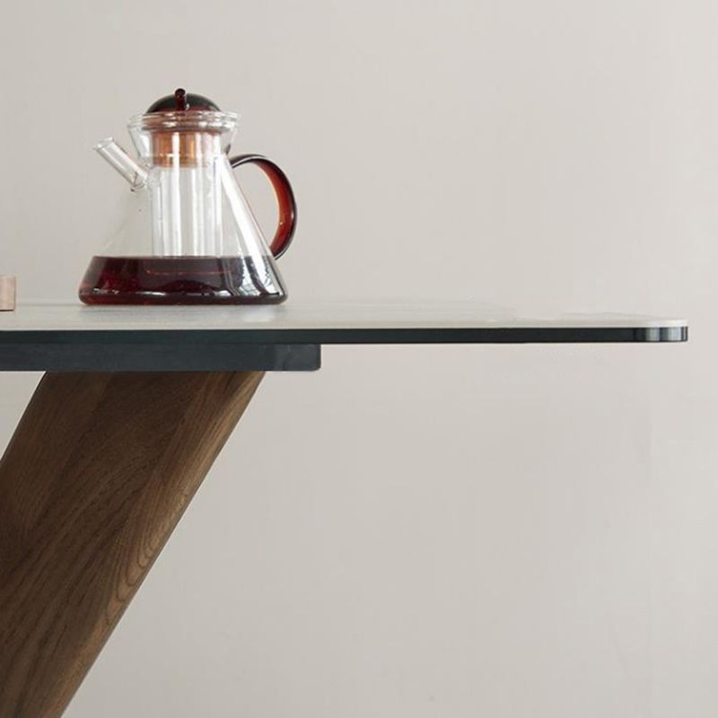 Contemporary Style 1/4/5/7 Pieces Dining Chairs Set Rectangle Stone Furniture in Gray