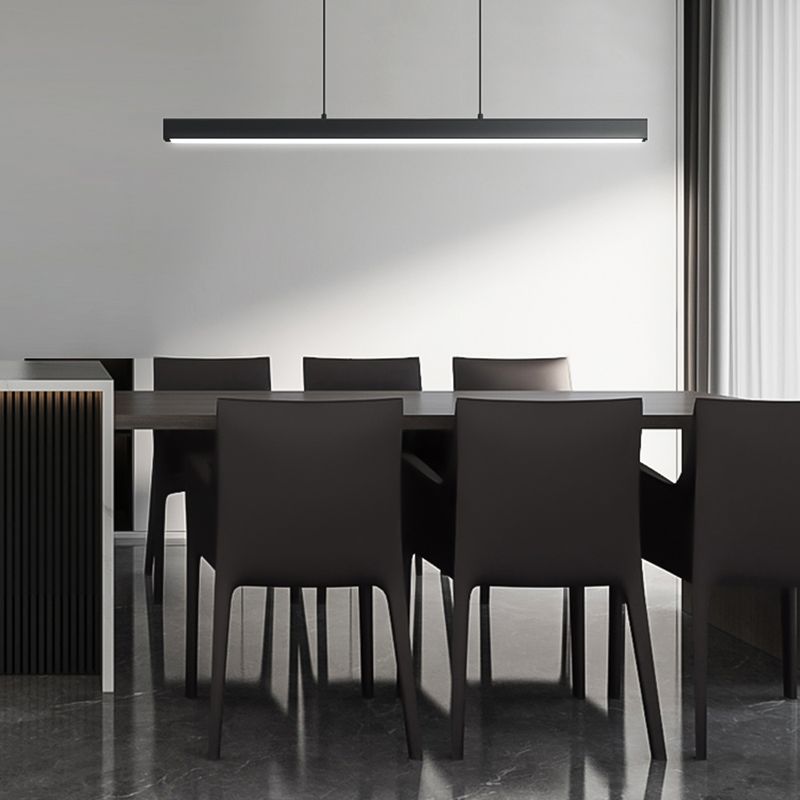 Nordic Simple Island Light armatuur rechthoek LED Dineruimte Hanglamp