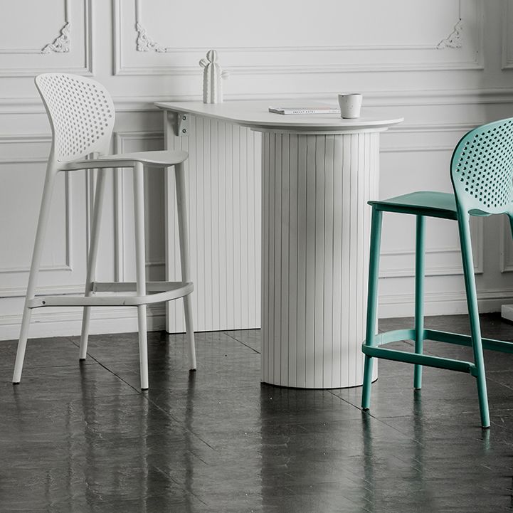 Contemporary Style Stackable Bar-stool Plastic Counter Bar Stool for Home