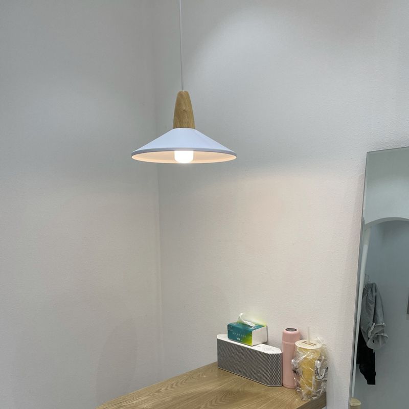 Pot Cover Shape Hanging Lighting Modern Metal 1 Light Pendant Lamp