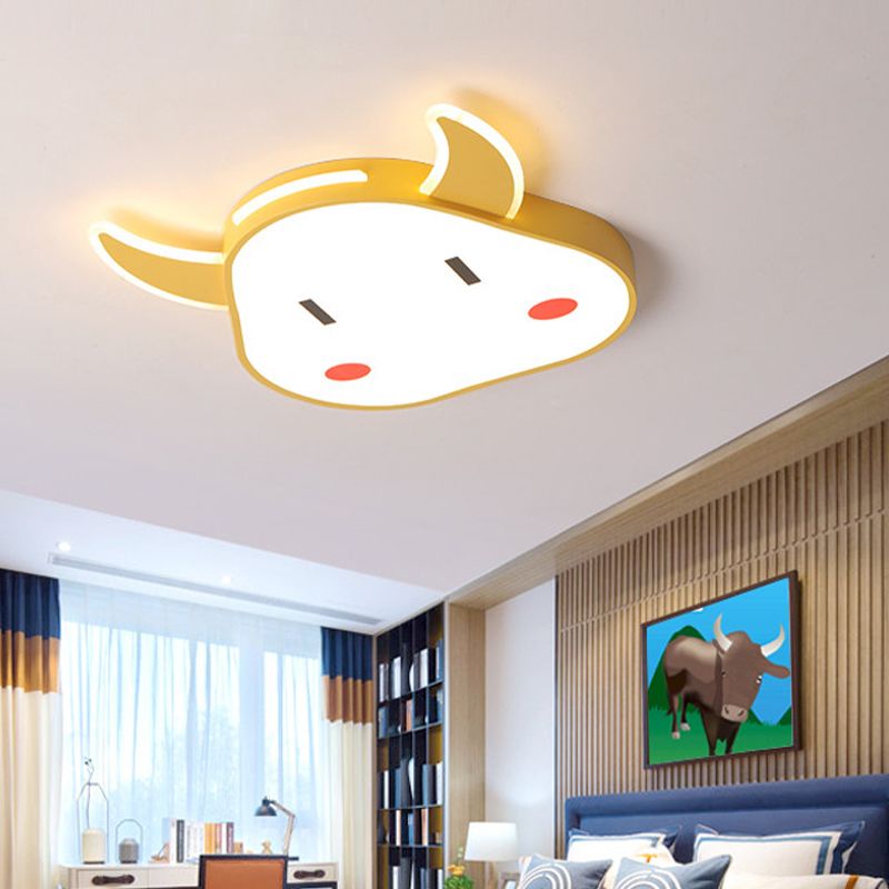 Taurus Modern Minimalism Ceiling Light Bedroom Living Room Creative Flush-mount Lamp
