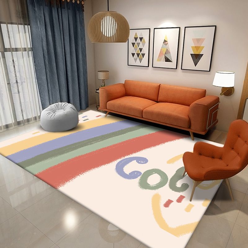 Almacenador de alfombra moderna de la alfombra moderna Área de poliéster alfombra del área de respaldo sin deslizamiento para decoración del hogar