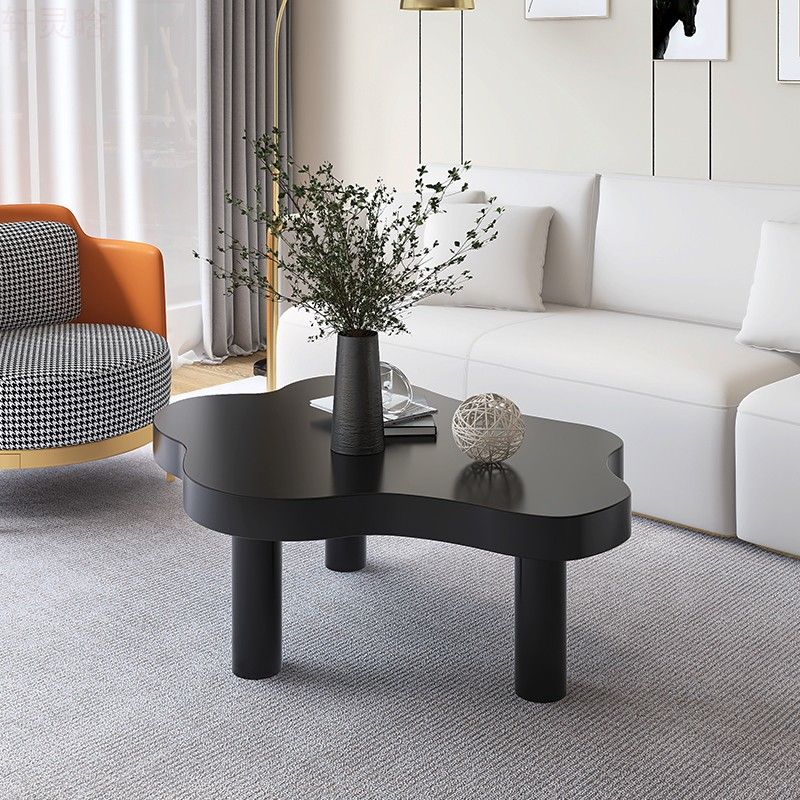 Scandinavian Wooden Coffee Table Free form 3 Legs Coffee Table Set for Bedroom
