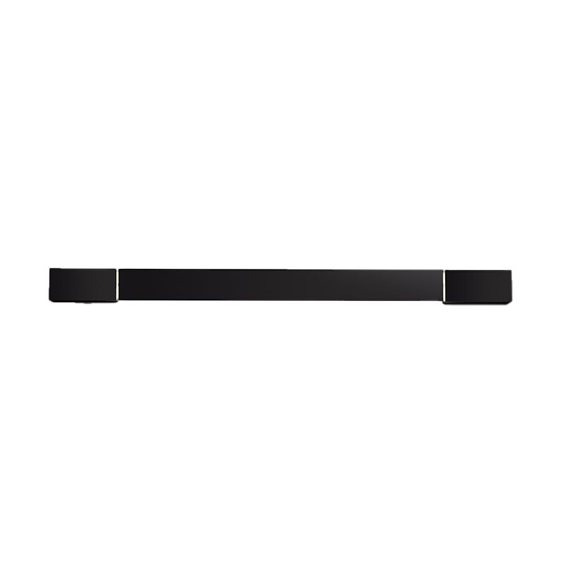 Metal Linear Shape Wall Light Modern 1 Light Wall Mounted Light in Black