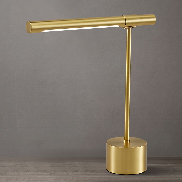 Linear Table Lamp Mid Century Modern Metal 1 Light Table Light in Gold