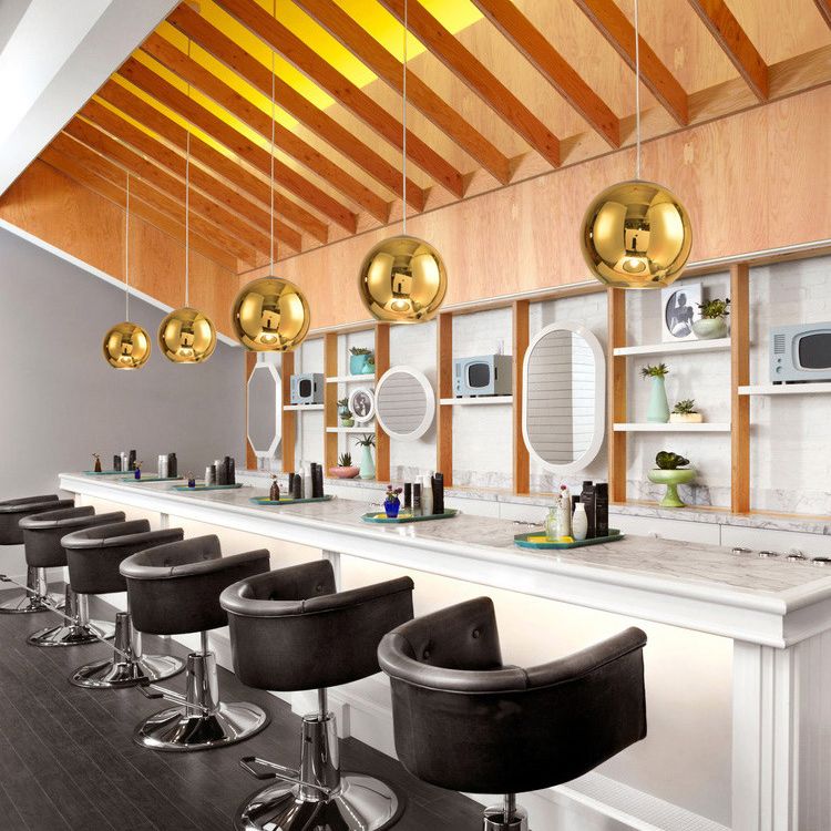 Bulbe simple de style moderne suspendu léger miroir à miroir en verre pendant à la teinte pour salle à manger de chambre à coucher