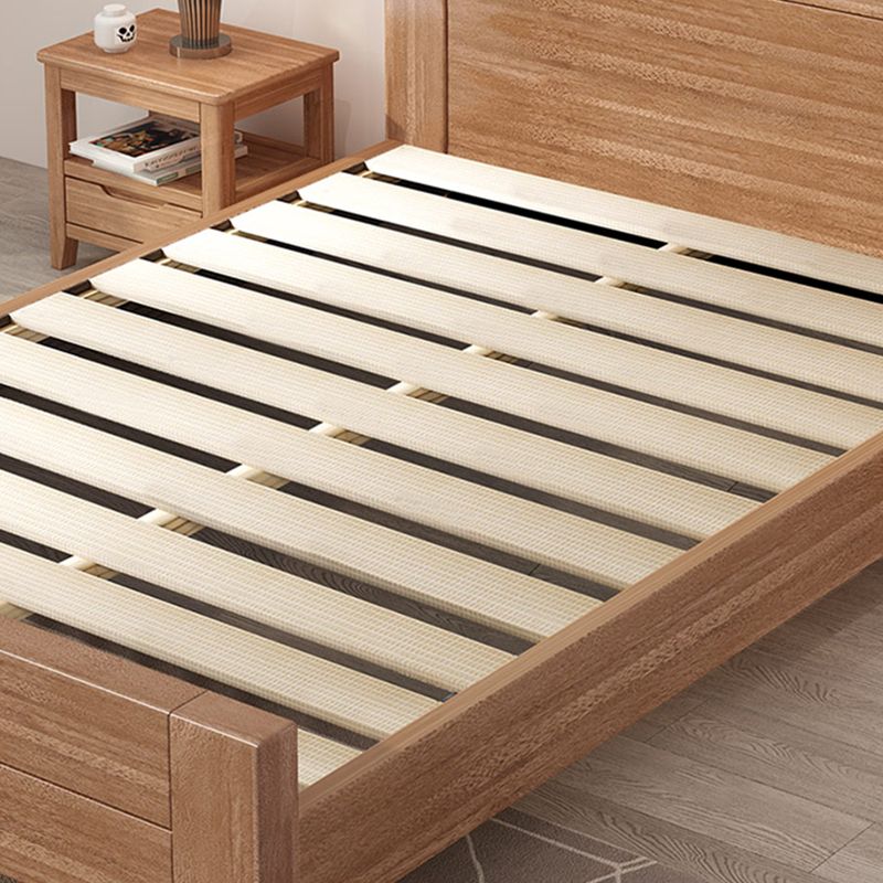 Scandinavian Walnut with Headboard Rectangular Panel Standard Bed