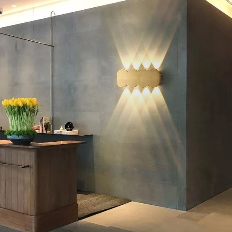 Modern Luxury Style Gold Geometric Wall Sconces Metal Wall Lighting Fixtures