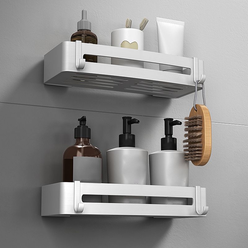 Silver Bathroom Accessory Set Modern Anti-rust 1/2/3 - Piece Bath Shelf